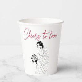Liebe Brautparty Paper Cup Pappbecher