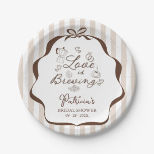 Liebe Brautparty-Papier Kaffee Brautparty Pappteller