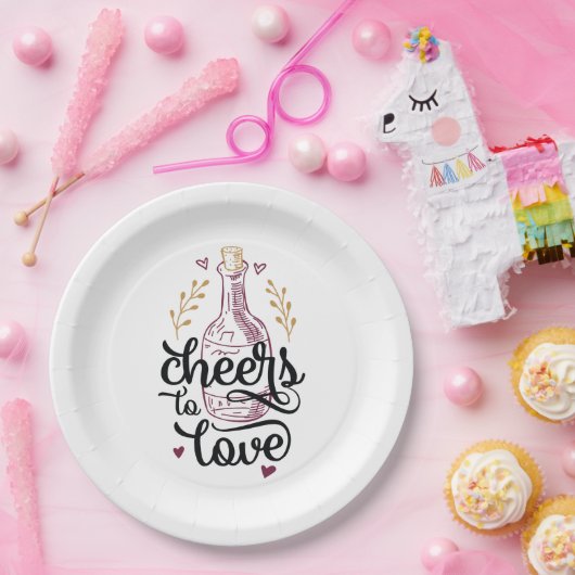 Liebe Brautparty Pappteller (Party)