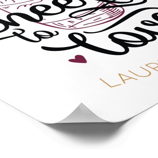 Liebe Brautparty Poster (Ecke)