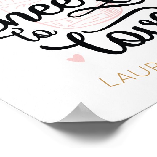 Liebe Brautparty Poster (Ecke)