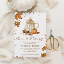 Liebe Brautparty QR Code zum Herbst