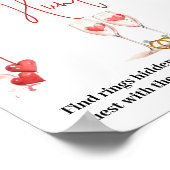 Liebe Brautparty Ring Hunt Game Poster (Ecke)