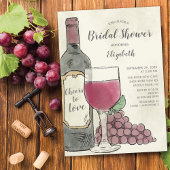 Liebe Brautparty Wein Einladung