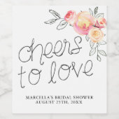 Liebe Brautparty Weinetikett (Einzelnes Label)