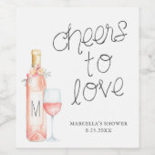 Liebe Brautparty Weinetikett (Einzelnes Label)