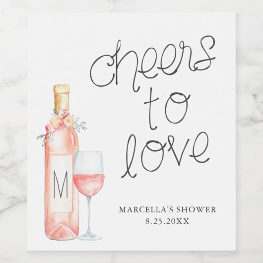 Liebe Brautparty Weinetikett (Einzelnes Label)