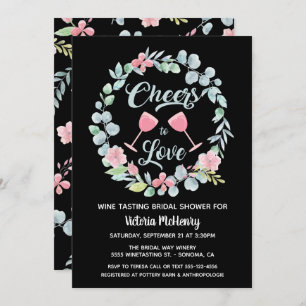 Liebe Brautparty Weinverkostungen Einladungen