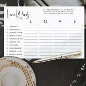 Liebe Brautparty Word Game Soft Green Wash