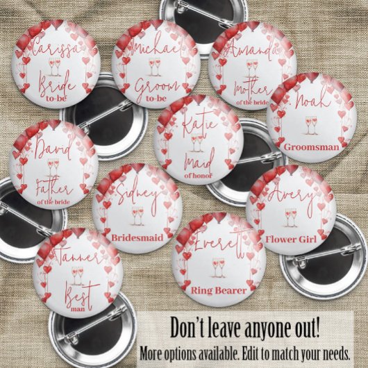 Liebe Brautparty zu werden Button