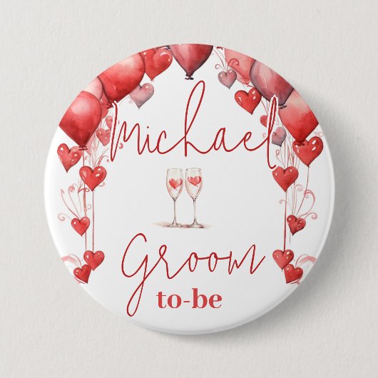 Liebe Brautparty zu werden Button (Vorderseite)