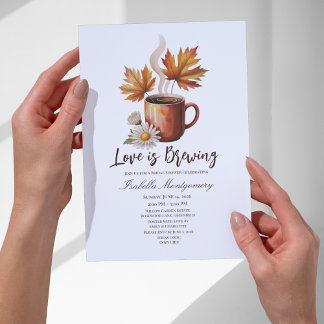 Liebe Brautparty zum Herbstkaffee Einladung