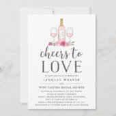 Liebe | Brautparty zur Weinverkostung Einladung (Vorderseite)