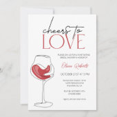 Liebe | Brautparty zur Weinverkostung Einladung (Vorderseite)
