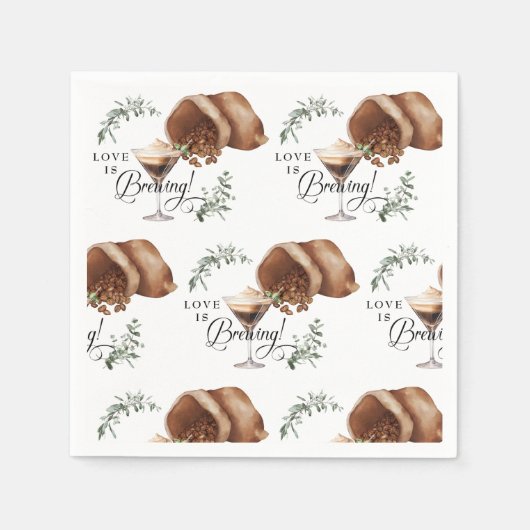 Liebe Brechen | Espresso | Martini | BRAUTPARTY Serviette (Vorderseite)