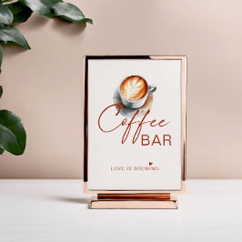 Liebe Brechen Kaffee Bar Sign Poster