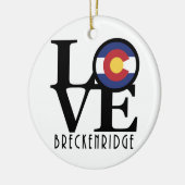 LIEBE Breckenridge Colorado Keramik Ornament (Links)