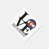 LIEBE Breckenridge Colorado Serviette (Ecke)