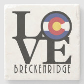 Liebe Breckenridge, Colorado Steinuntersetzer (Vorderseite)