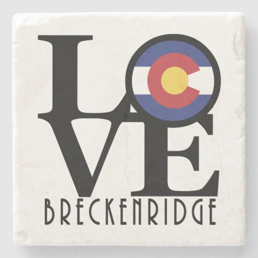 Liebe Breckenridge, Colorado Steinuntersetzer (Vorderseite)