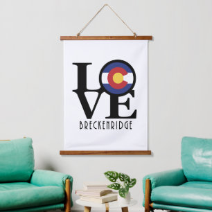 LIEBE Breckenridge Colorado Wandteppich Mit Holzrahmen