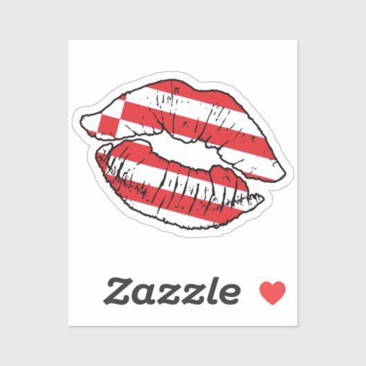 Liebe Bremer Lipstick Aufkleber (Blatt)