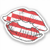 Liebe Bremer Lipstick Aufkleber (Vorderseite)