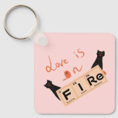 Liebe brennt | Funny Schlüsselanhänger (Vorderseite)