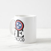 LIEBE Brentwood Tennessee 11oz Kaffeetasse (Vorderseite Links)
