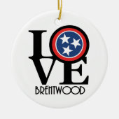 LIEBE Brentwood Tennessee Keramik Ornament (Vorne)