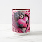 Liebe Brew: Valentine's Day Custom Coffee Tasse (Mittel)