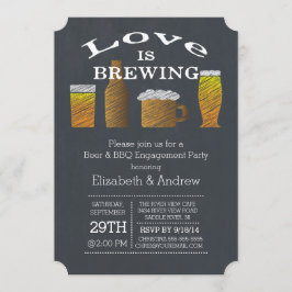 Liebe Brewing Barbecue Engagement Partei Einladung