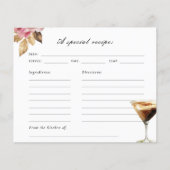 Liebe Brewing Elegantes Brautparty Rezept Karte (Vorderseite)