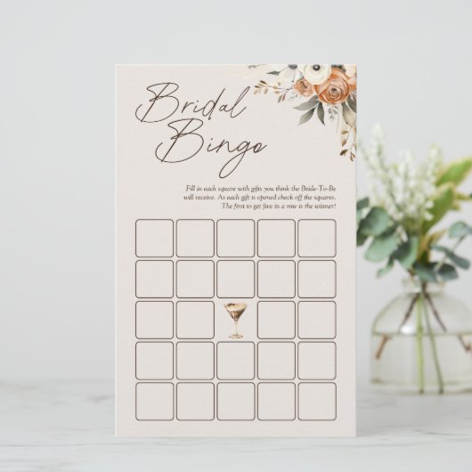 Liebe Brewing Espresso Martini Bridal Bingo Game (Stehend Vorderseite)