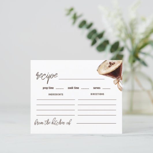 Liebe Brewing Espresso Martini Rezept Card (Stehend Vorderseite)