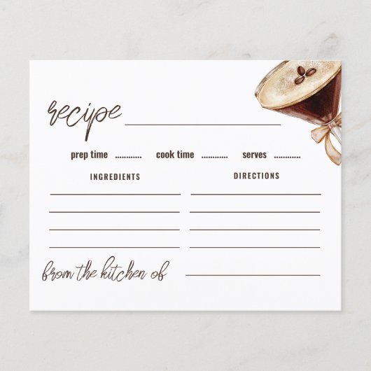 Liebe Brewing Espresso Martini Rezept Card (Vorderseite)