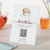 Liebe Brewing Share der Liebe Fotos QR-Code Sockelschild (In Situ)