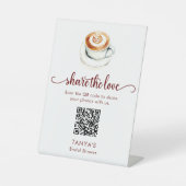 Liebe Brewing Share der Liebe Fotos QR-Code Sockelschild (Vorderseite)