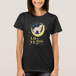 Liebe Briard Hund zum Mond T-Shirt