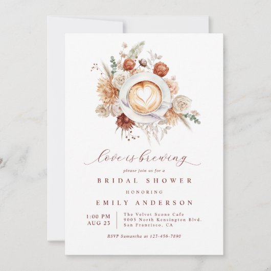 Liebe bricht Boho Rustikales Brautparty Einladung (Vorderseite)