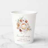 Liebe bricht Boho Rustikales Brautparty Pappbecher (Vorderseite)