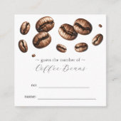 Liebe bricht Brautparty Games Guess Boans Quadratische Visitenkarte (Vorderseite)