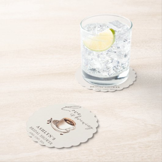 Liebe bricht Brautparty Paper Untersetzer (Vor Ort)