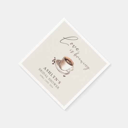 Liebe bricht Brautparty Papier Napkins Serviette (Ecke)