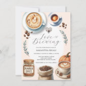 Liebe bricht Brautparty Pumpkin Gewürzkaffee Einladung (Vorderseite)