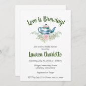 Liebe bricht | Bridal Baby Dusche | Tee-Party Einladung (Vorne/Hinten)