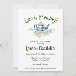 Liebe bricht | Bridal Baby Dusche | Tee-Party Einladung