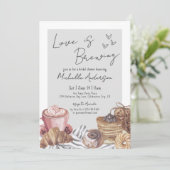 Liebe bricht Brunch Brautparty Einladung (Stehend Vorderseite)