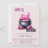 Liebe bricht Cauldron Tränke Brautparty Einladung (Vorderseite)