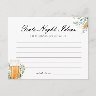 Liebe bricht Date Night Ideas Brautparty Begleitkarte